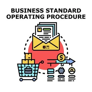 Business standard operating procedure vector illustration Stock Illustration