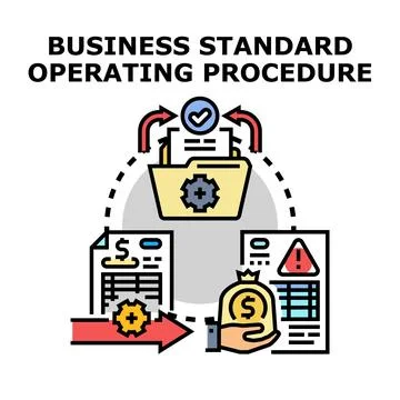 Business standard operating procedure workflow concept vector Stock Illustration
