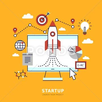 Business startup concept Stock Illustration