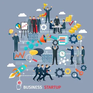 Business Startup Concept Illustration Stockillustratie