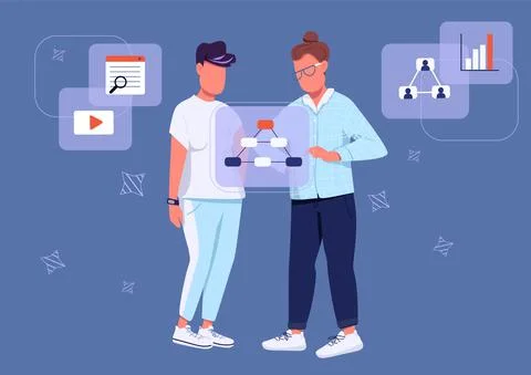 Business startup flat concept vector illustration イラスト素材