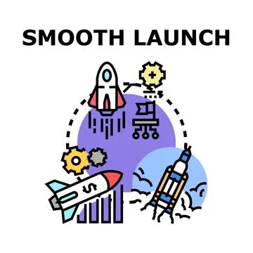 Business startup smooth launching project vector concept Stock Illustration