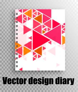 Business stationery - vector layout design for notepad - color geometry Stock Illustration