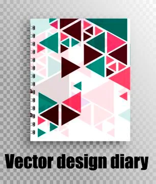 Business stationery - vector layout design for notepad close-up Stock Illustration