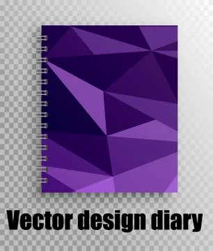 Business stationery - vector layout design for notepad, diary close-up Stock Illustration