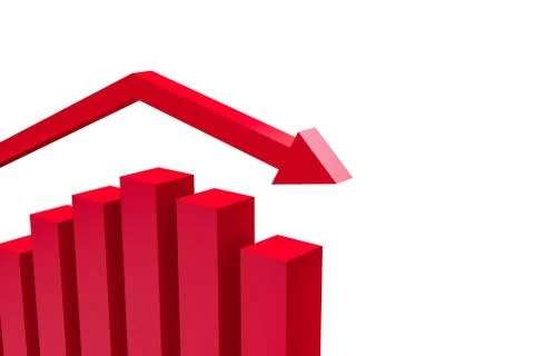 Business Statistic Fail of Graph Chart イラスト素材