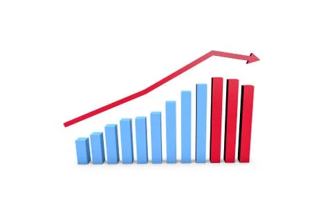 Business Statistic Fail of Graph Chart イラスト素材