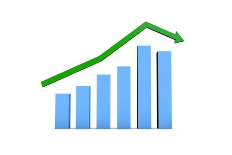 Business Statistic Fail of Graph Chart イラスト素材