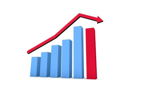 Business Statistic Fail of Graph Chart イラスト素材