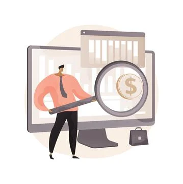 Business statistics abstract concept vector illustration. Stock Illustration