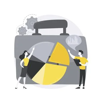 Business statistics abstract concept vector illustration. Stock Illustration