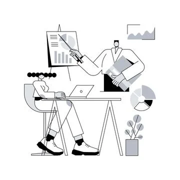 Business statistics abstract concept vector illustration. Stock Illustration