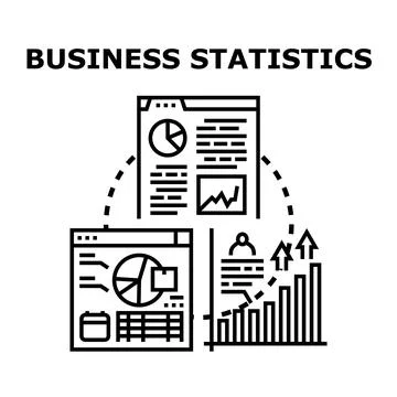 Business statistics concept representing data analysis and financial growth Stock Illustration