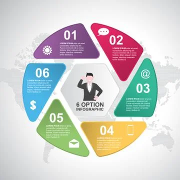 Business Steps Modern Shutter Cycle Chart Infographic Template Stock Illustration