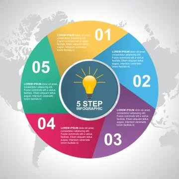 Business Steps Modern Shutter Cycle Chart Infographic Template Stock Illustration