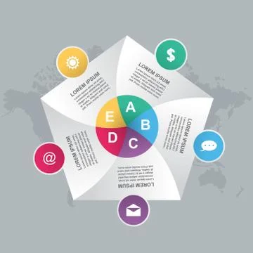 Business Steps Modern Shutter Cycle Chart Infographic Template イラスト素材
