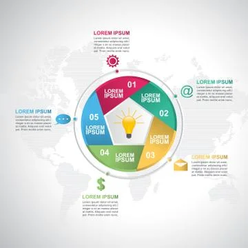 Business Steps Modern Shutter Cycle Chart Infographic Template Stock Illustration