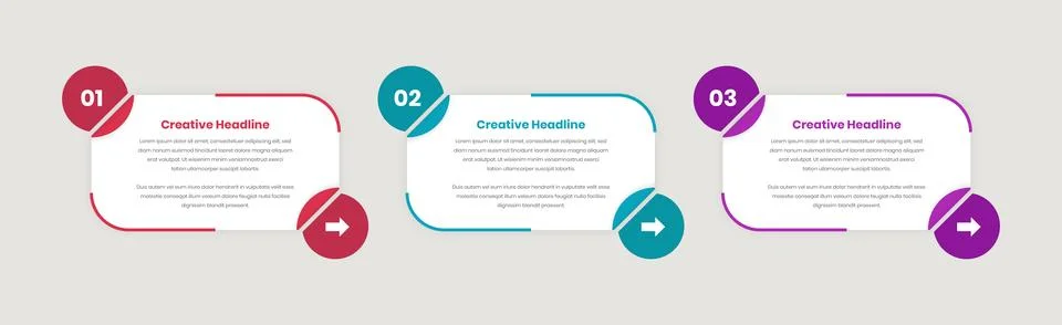 Business steps visualization infographic layout for text presentation Stock Illustration