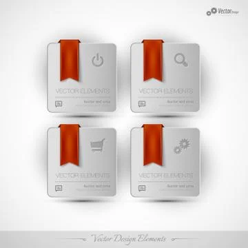 Business stickers on the white background. Vector design elemnts for infograp 스톡 일러스트