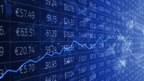 Business stock data chart and line graph animation Stock Footage 229696339