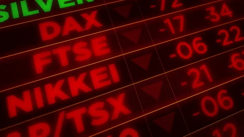 Business stocks down Video stock 104570375