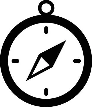 Business strategic direction compass navigation icon Stock Illustration