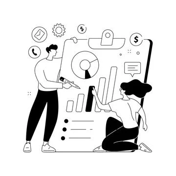 Business strategy abstract concept vector illustration. Illustrazione stock