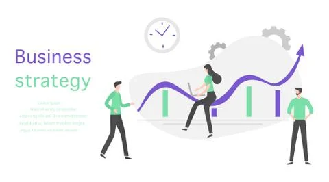 Business strategy analytics finance data People 스톡 일러스트