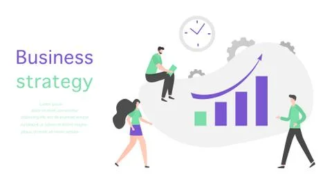 Business strategy analytics finance data People 스톡 일러스트