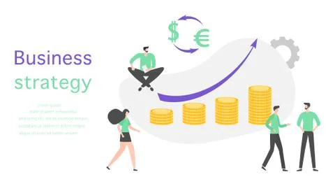 Business strategy analytics finance data People 스톡 일러스트