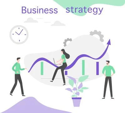 Business strategy analytics finance data People Stock Illustration