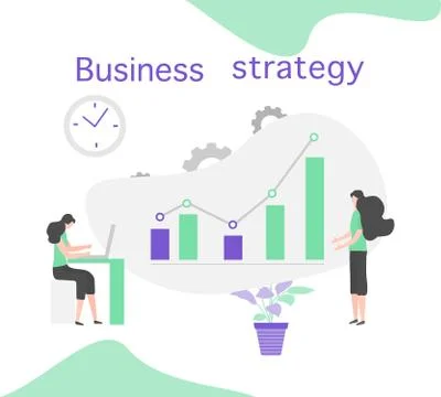 Business strategy analytics finance data People Stock Illustration