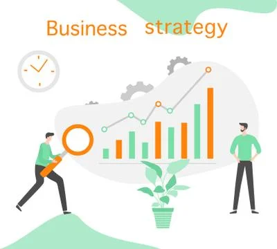 Business strategy analytics finance data People 스톡 일러스트