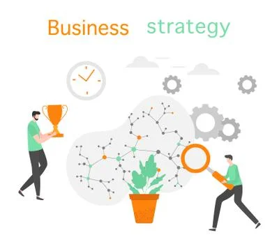 Business strategy analytics finance data People Stock Illustration