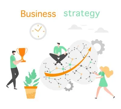 Business strategy analytics finance data People 스톡 일러스트