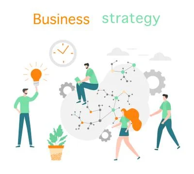 Business strategy analytics finance data People Ilustración de archivo