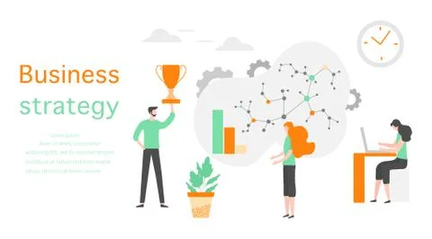 Business strategy analytics finance data People Stock Illustration