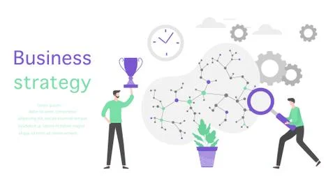 Business strategy analytics finance data People Stock Illustration