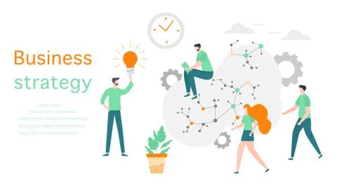 Business strategy analytics finance data People Ilustración de archivo