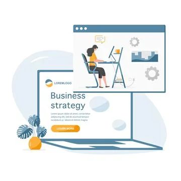 Business strategy analytics finance data People Stock Illustration