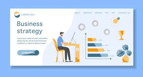 Business strategy analytics finance data People Stock Illustration