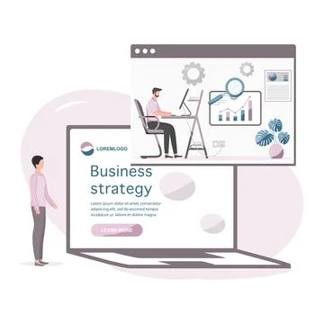 Business strategy analytics finance data People 스톡 일러스트