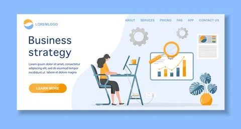 Business strategy analytics finance data People Stock Illustration