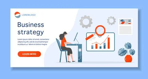 Business strategy analytics finance data People Stock Illustration