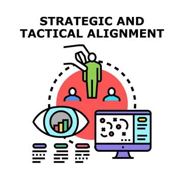 Business strategy and tactical alignment planning process Stock Illustration