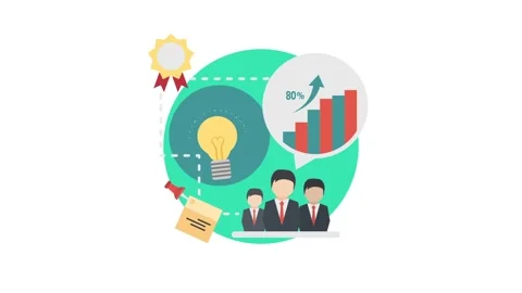 Business Strategy and Teamwork - Achieving Success Together. Stock Footage 318345491
