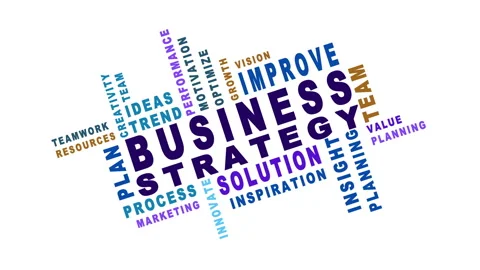 Business Strategy development word cloud. Marketing, explainer, presentation Video stock 269425219