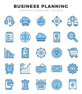 Business Strategy Icon Bundle 25 Icons for Websites and Apps Stock Illustration