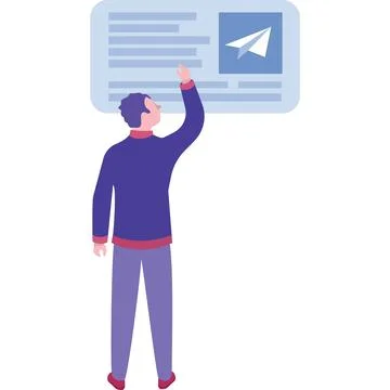 Business strategy icon vector man getting mail Stock Illustration