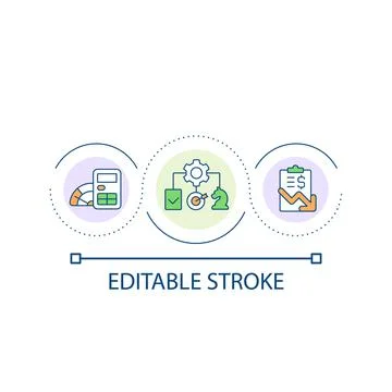 Business strategy issue loop concept icon 스톡 일러스트